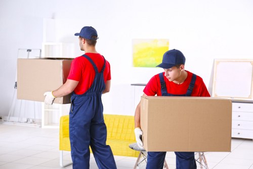 Commercial moving team planning a business relocation in Knightsbridge
