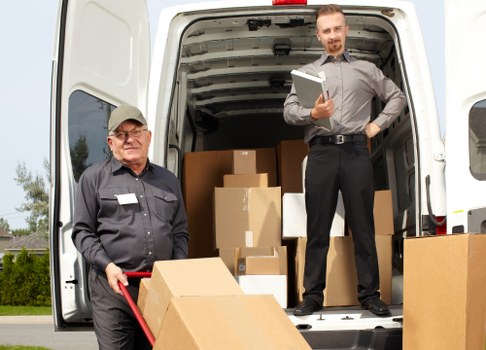 Moving van service in Knightsbridge near elegant residential buildings