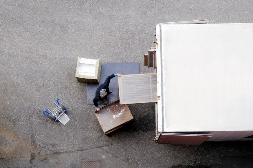 Moving vehicle outside a Knightsbridge apartment building