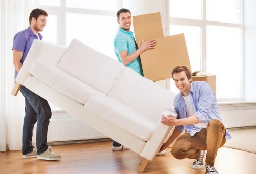 Student moving boxes prepared for removals in Knightsbridge