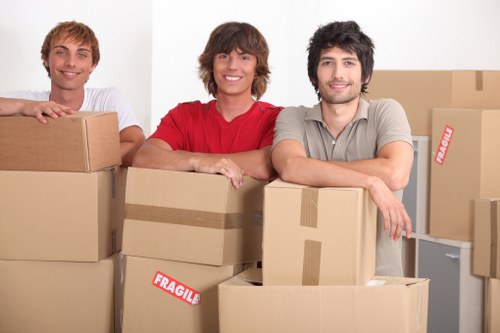 Protected furniture being carried through a property safely