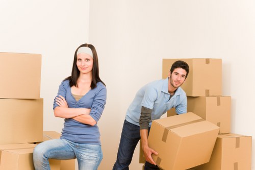 Loading a moving van with careful access planning in Knightsbridge