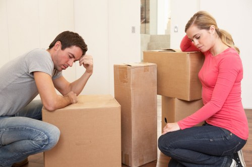 Prepared boxes and furniture ready for local man and van removals