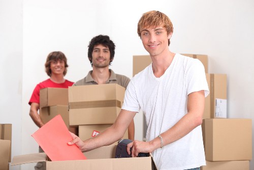 Office furniture and equipment prepared for a Knightsbridge commercial move